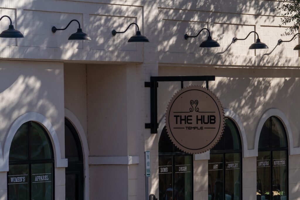 Enjoy shopping at The Hub in downtown Temple — a quick walk from Hawn Plaza apartments.